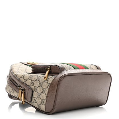 Gucci GG Supreme Monogram Calfskin Web Small Ophidia Day Backpack Beige Ebony New Acero 4 of 10