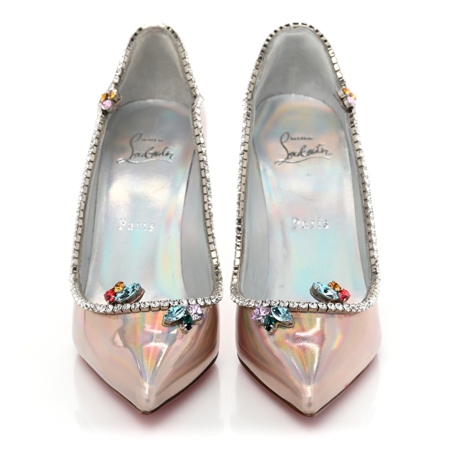Christian Louboutin Patent Psychic Chick Queen 100 Pumps 37 Iridescent 2 of 12