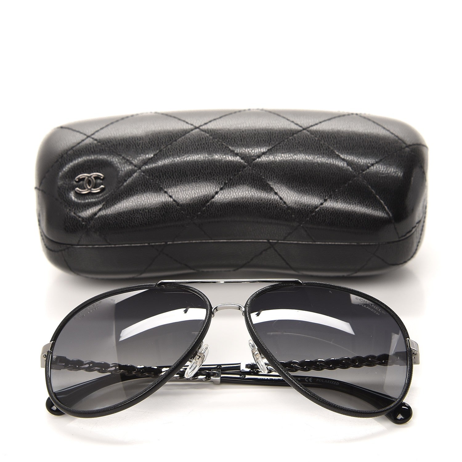 Chanel Pilot Winter Sunglasses 4219-Q Black 9 of 9