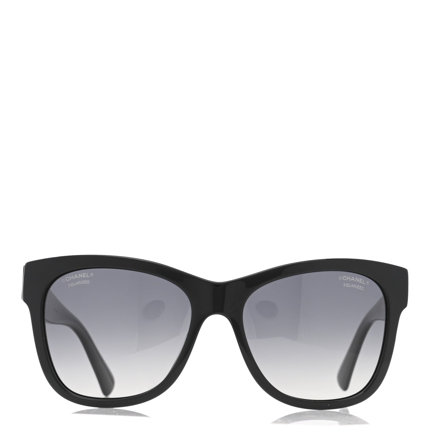 Chanel Acetate Polarized Square CC Sunglasses 5380 Black 2 of 8