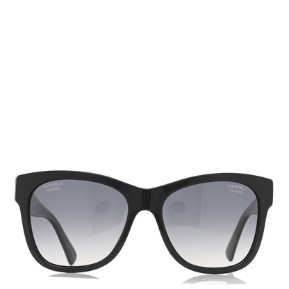 Chanel Acetate Polarized Square CC Sunglasses 5380 Black 2 of 8