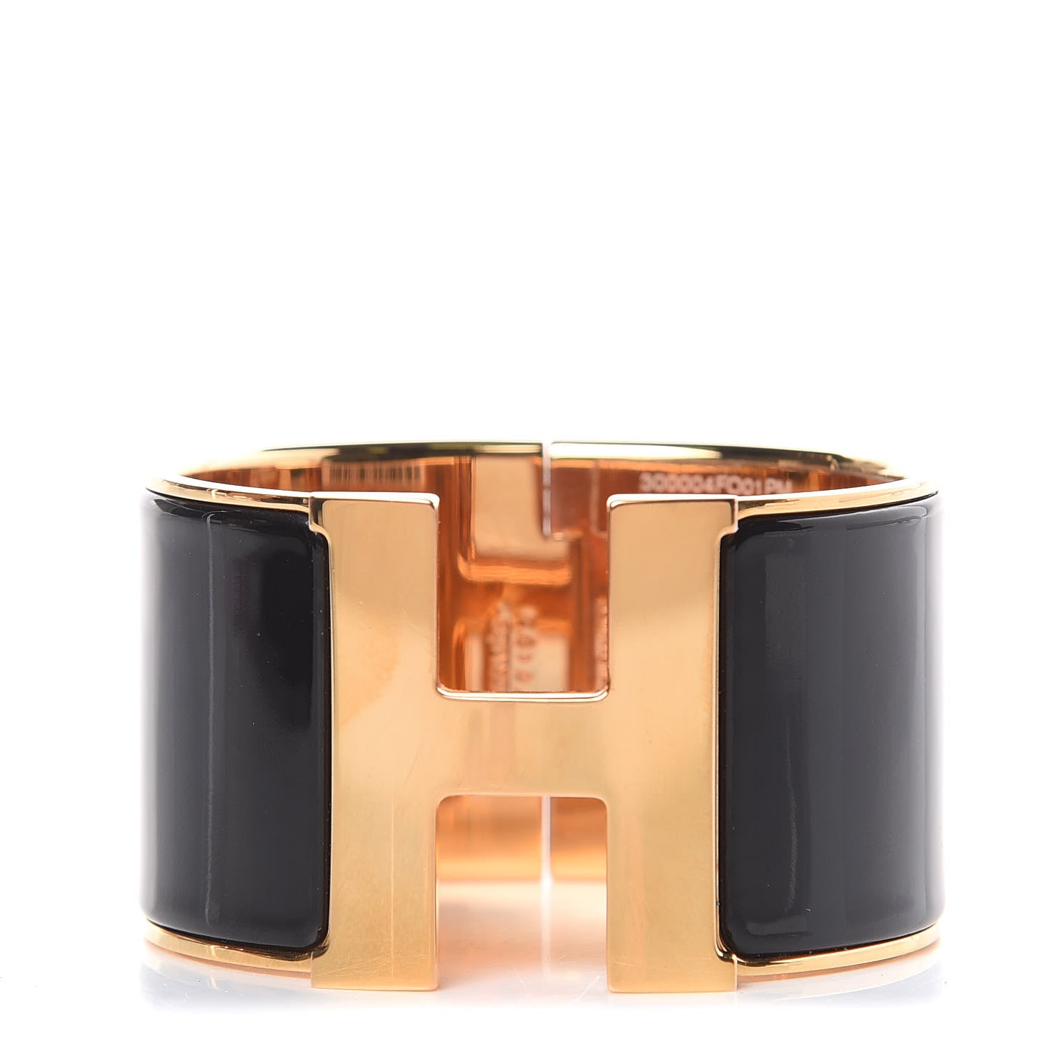 Hermes Enamel Extra Wide Clic Clac H Bracelet PM Black 1 of 5