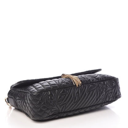 Versace Nappa Barocco Quilted Vanitas Medea Shoulder Bag Black 4 of 9