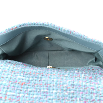 Chanel Tweed Quilted Medium Chanel 19 Flap Blue Multicolor 5 of 11