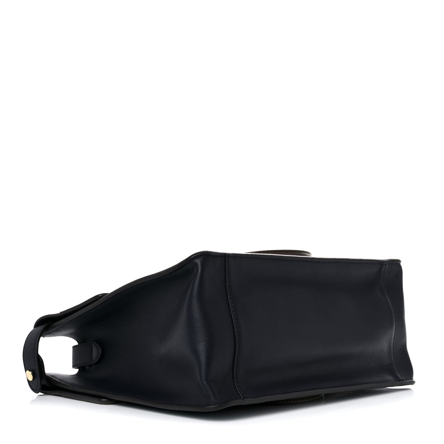 Vitello Grace Suede Large Flip Tote Midnight Marrone