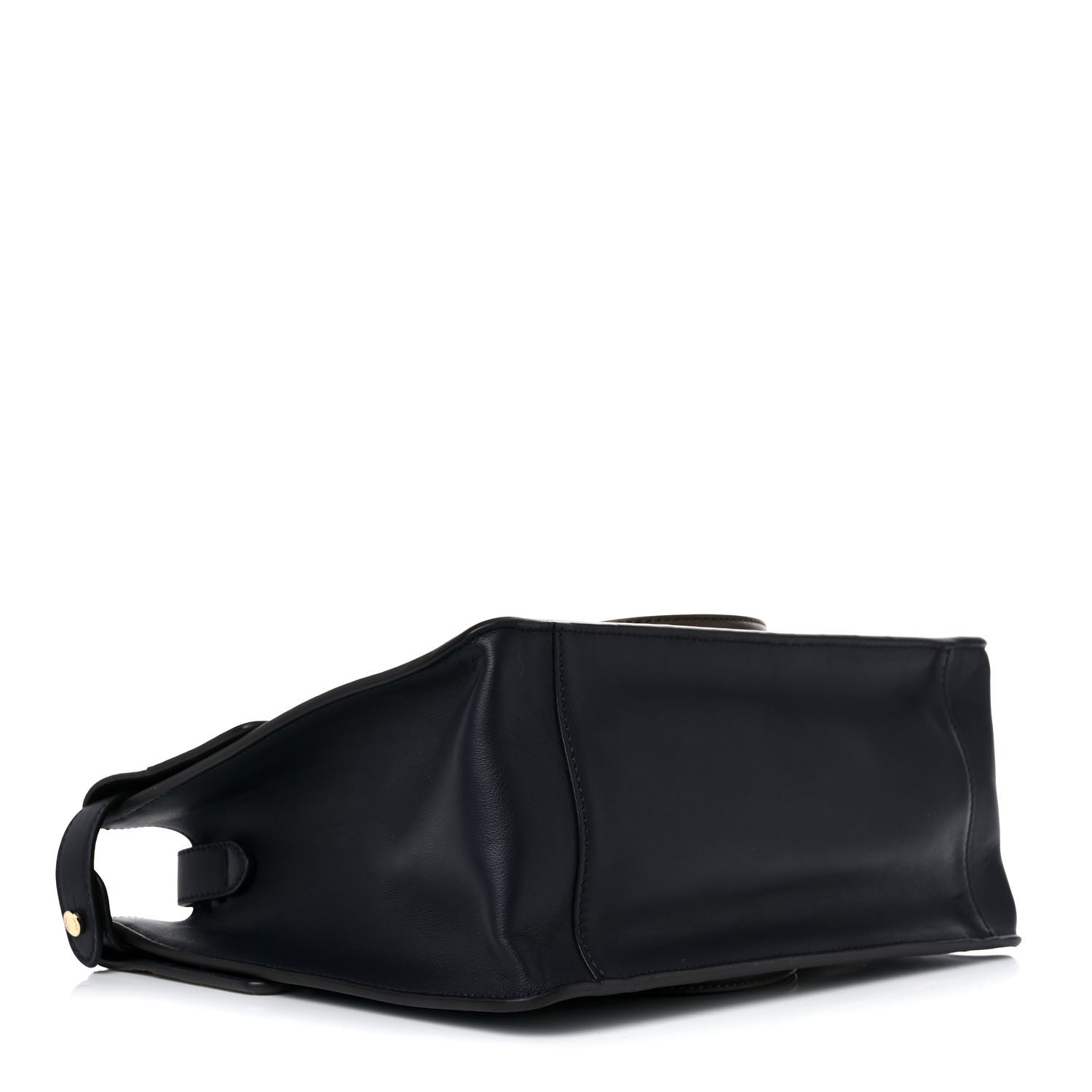 Fendi Vitello Grace Suede Large Flip Tote Midnight Marrone 4 of 11