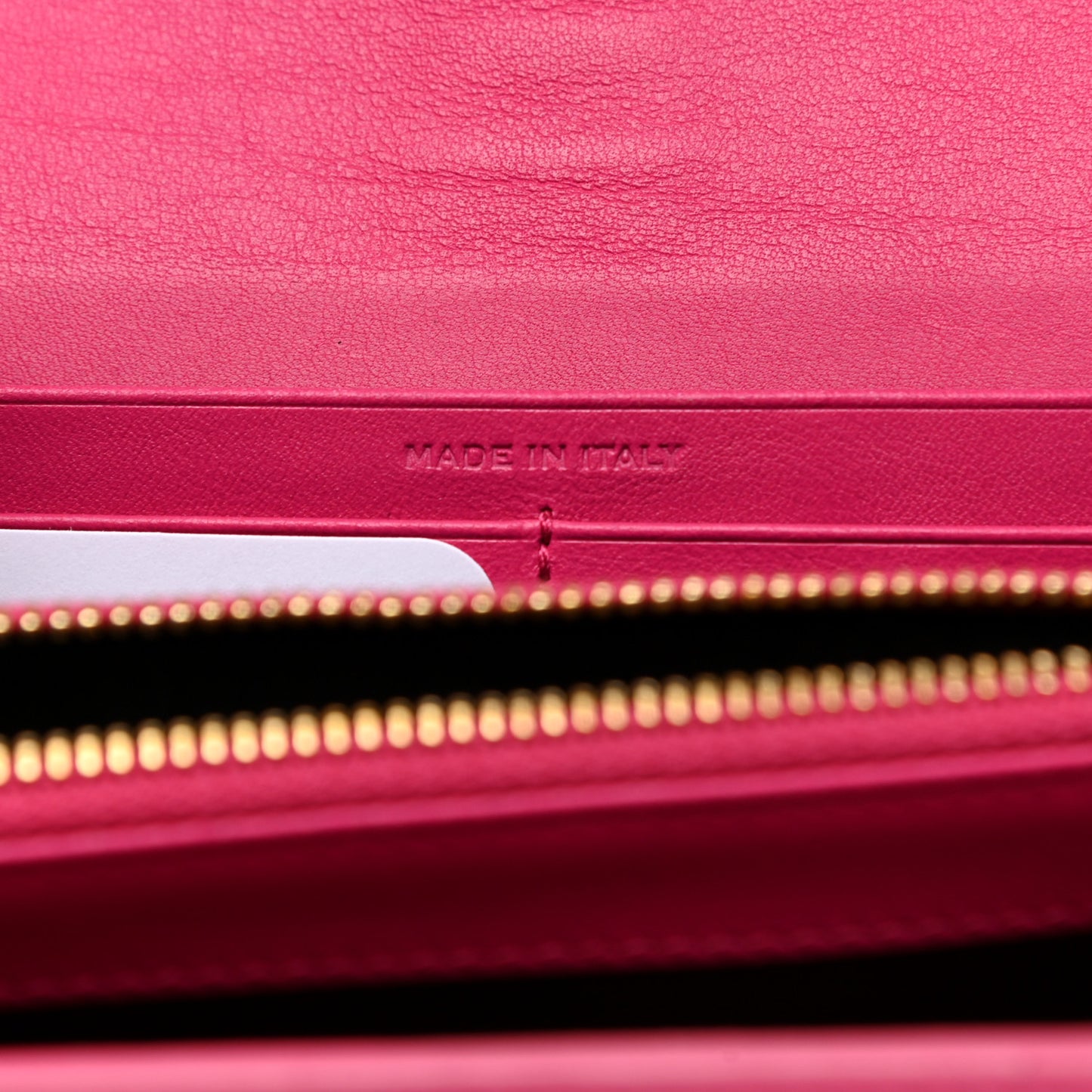 Calfskin Classic Y Ligne Wallet Fuchsia