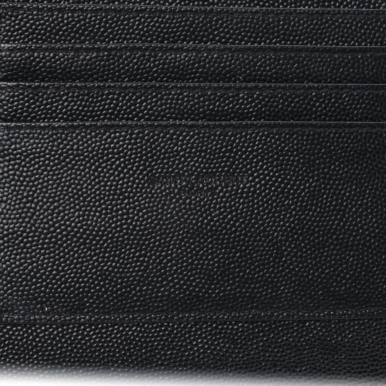 Saint Laurent Grain De Poudre Chevron Monogram Large Bill Pouch Black 7 of 7