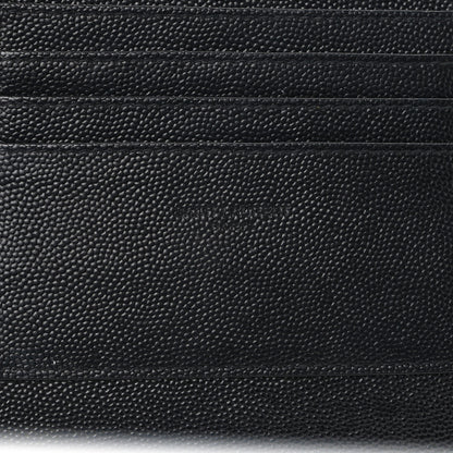 Saint Laurent Grain De Poudre Chevron Monogram Large Bill Pouch Black 7 of 7