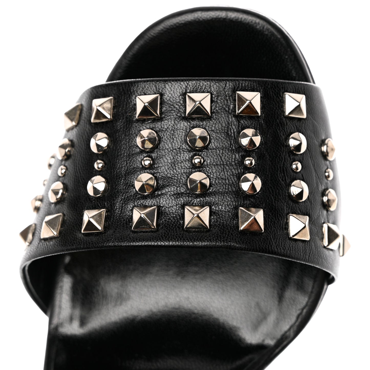 Malaga Kid Studded Leila Ankle Strap Platform Sandals 35.5 Black