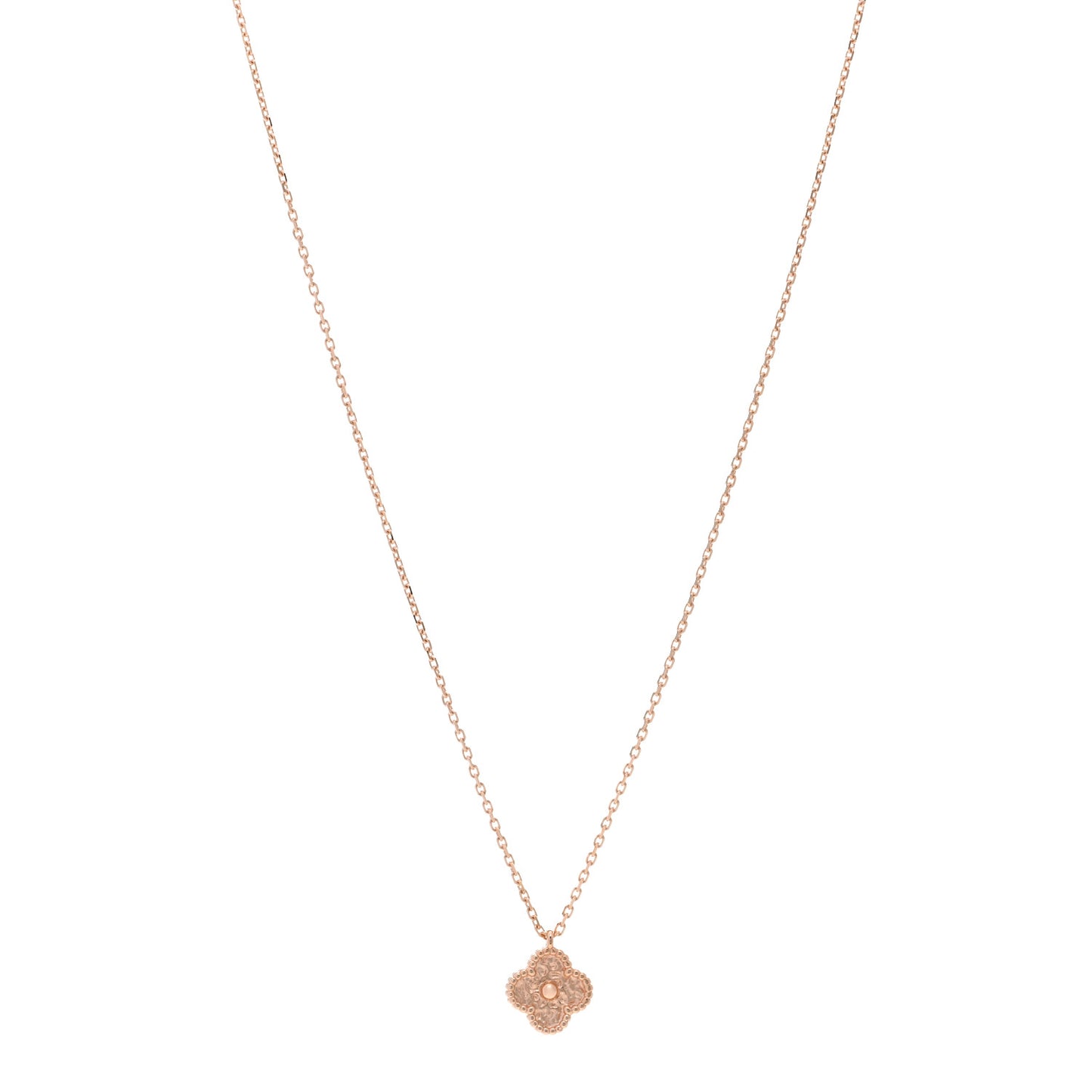 18K Rose Gold Sweet Alhambra Pendant Necklace