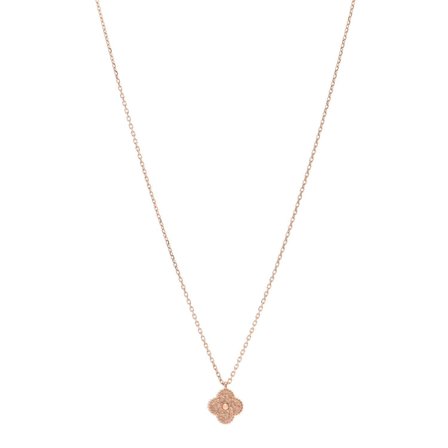 Van Cleef & Arpels 18K Rose Gold Sweet Alhambra Pendant Necklace 1 of 6