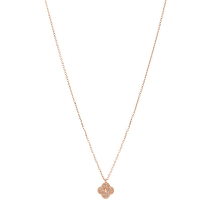 Van Cleef & Arpels 18K Rose Gold Sweet Alhambra Pendant Necklace 1 of 6