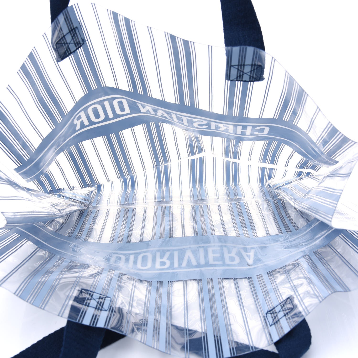 Christian Dior Plastic Diorivera Tote Navy 3 of 4