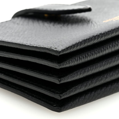 Celine Grained Shiny Calfskin Accordion Card Holder Black 7 of 8