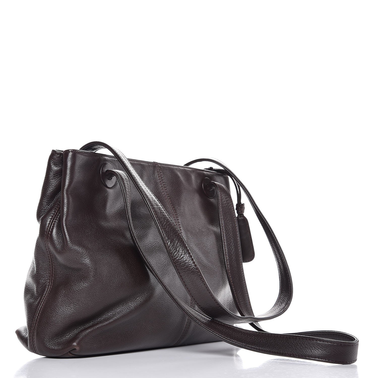 Chanel Lambskin CC Tote Brown 3 of 10