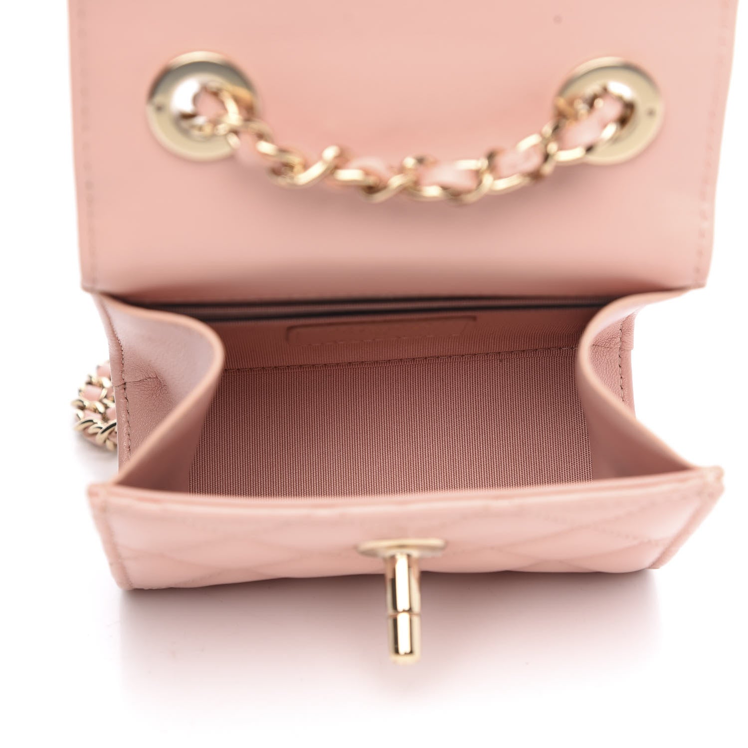 Chanel Lambskin Quilted Mini Trendy CC Clutch With Chain Light Pink 5 of 11