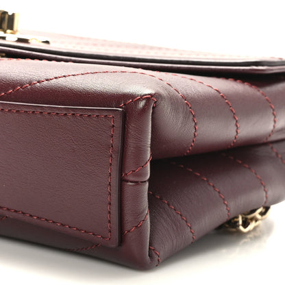 Chanel Calfskin Chevron Stitched Coco Waist Bag Dark Red 9 of 9