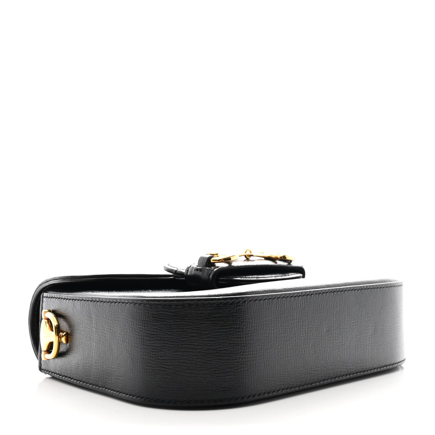 Azalea Calfskin Web Mini Horsebit 1955 Shoulder Bag Black