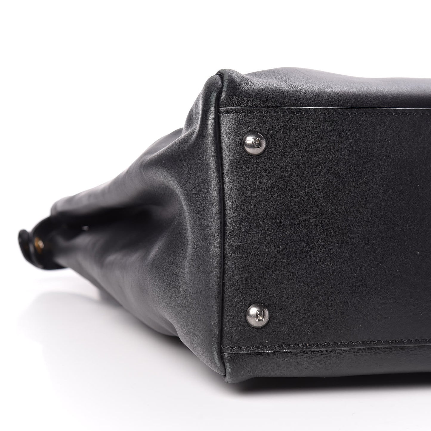 Calfskin Calf Hair Leopard Print Large Peekaboo Iconic Satchel Black