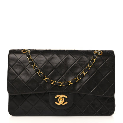 Chanel Lambskin Quilted Medium Double Flap Black 1 of 9