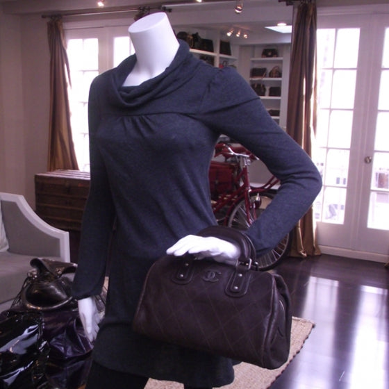 Chanel Caviar Quilted CC Doctor Bag Brown 2 of 13