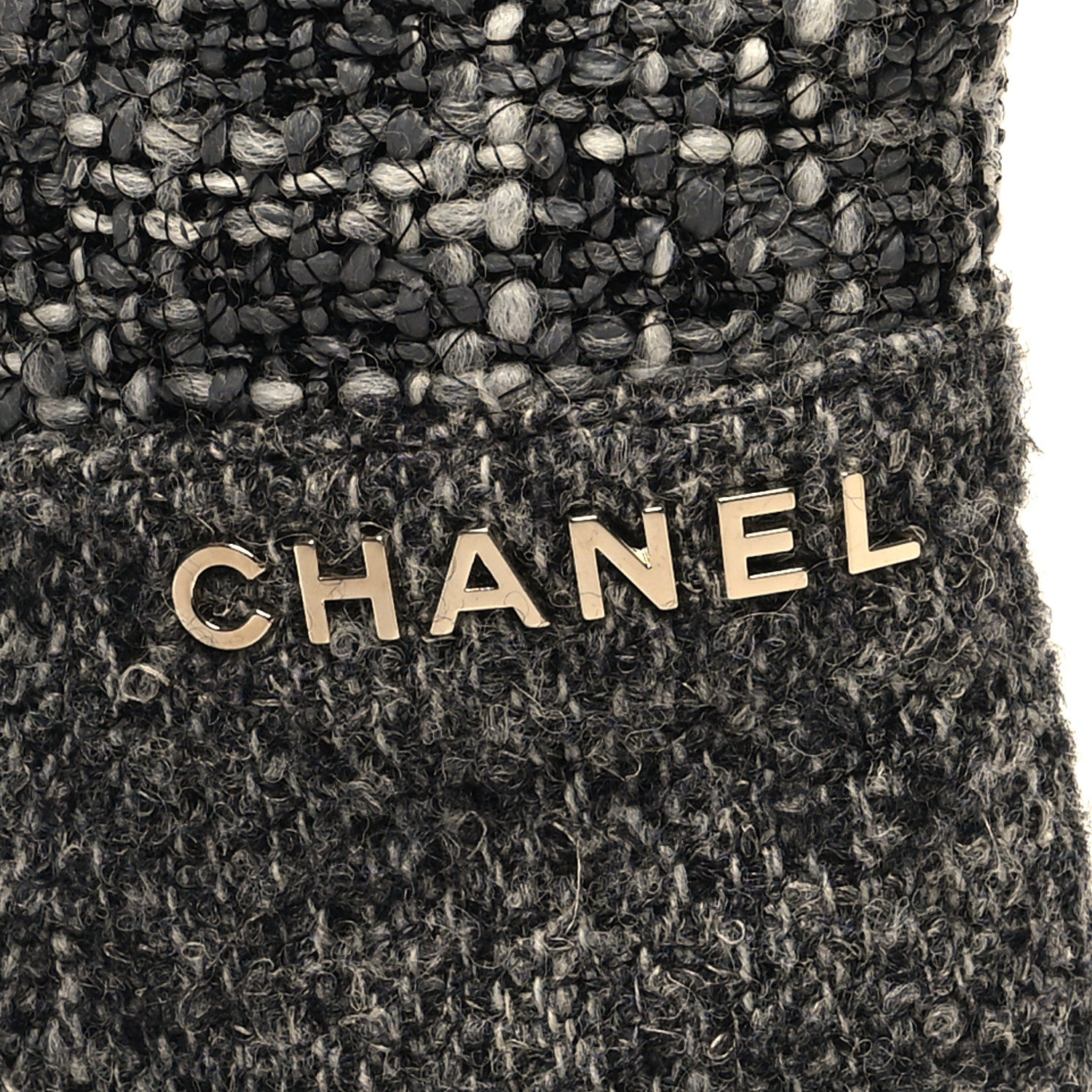 Chanel Wool Tweed CC Cap Toe Ankle Boots 36 Black Grey 10 of 11