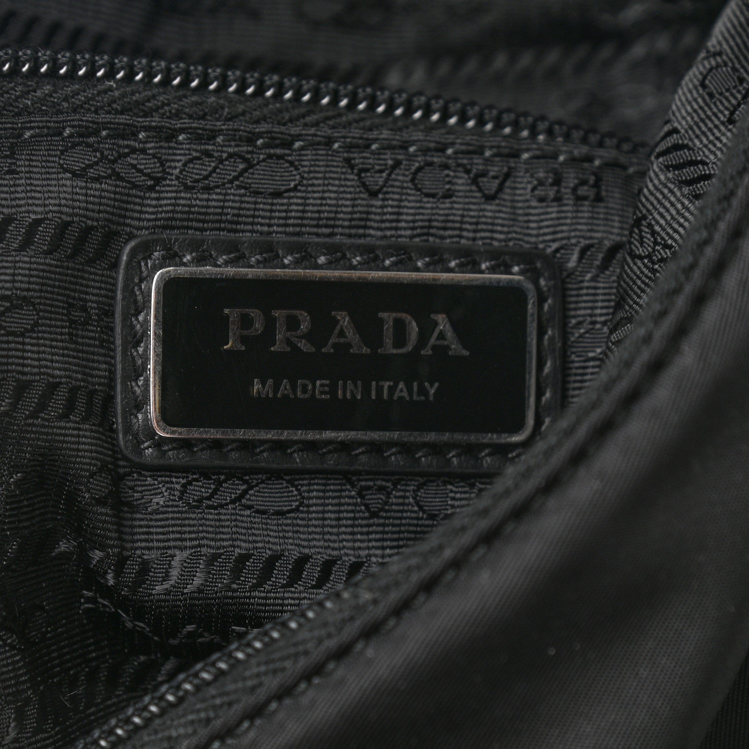 Prada Re-Nylon Vitello Metal Triangle Logo Sling Backpack Black 6 of 8