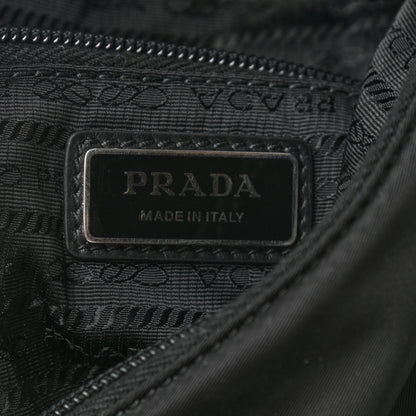 Prada Re-Nylon Vitello Metal Triangle Logo Sling Backpack Black 6 of 8