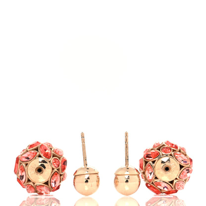 Christian Dior Metal Crystal Mise En Dior Tribal Earrings Pink 3 of 4