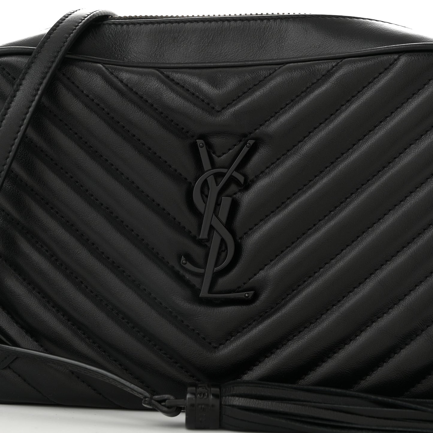 Calfskin Matelasse Monogram Monochrome Lou Camera Bag Black