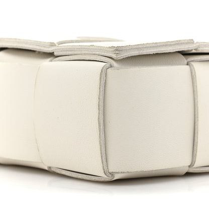 Bottega Veneta Lambskin Maxi Intrecciato Extra Mini Cassette Crossbody Bag White 7 of 12