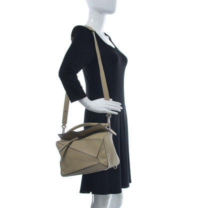 Loewe Calfskin Puzzle Bag Beige 2 of 15