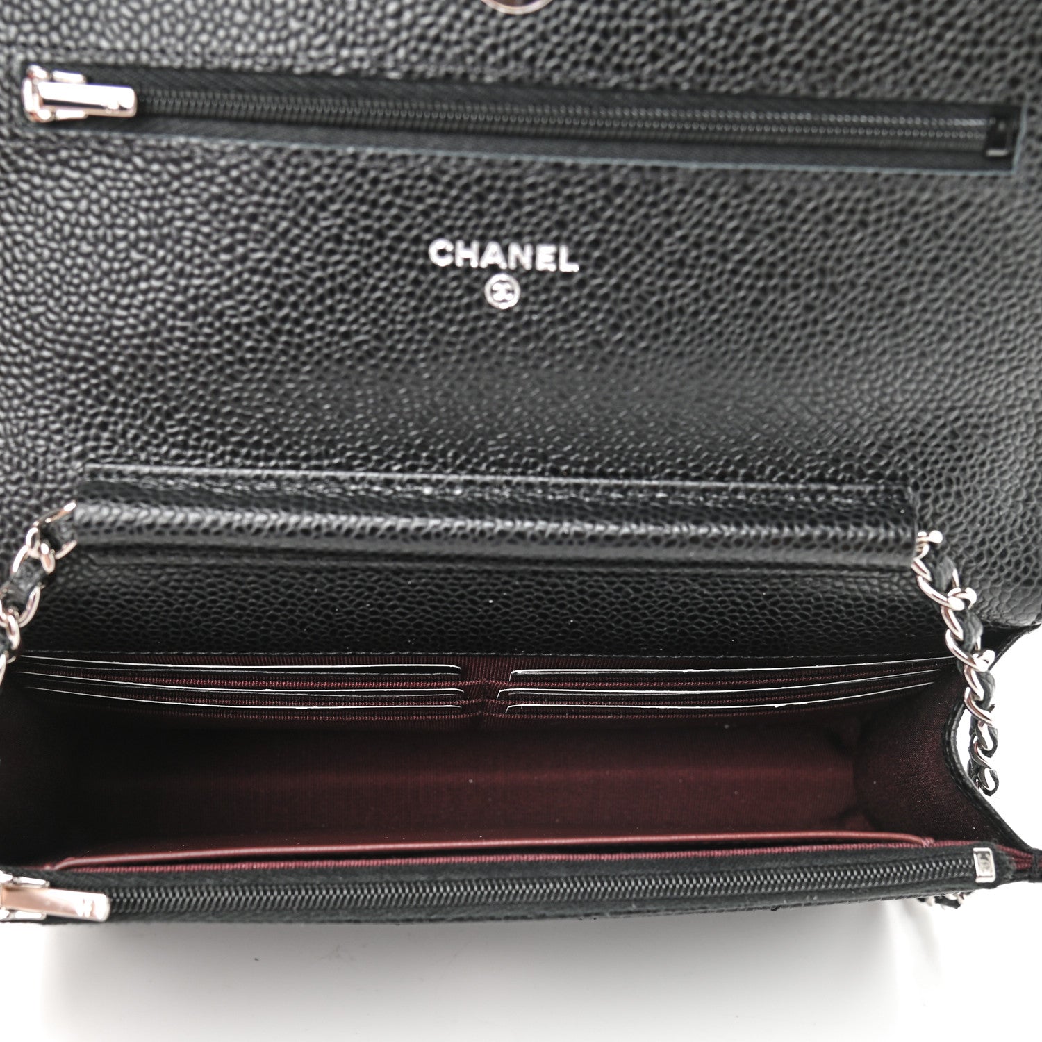 Chanel Caviar Quilted Wallet On Chain WOC Black 5 of 10