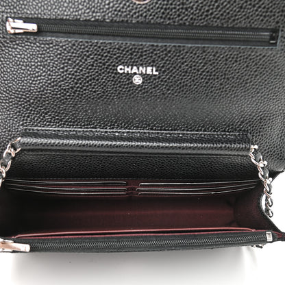 Chanel Caviar Quilted Wallet On Chain WOC Black 5 of 10
