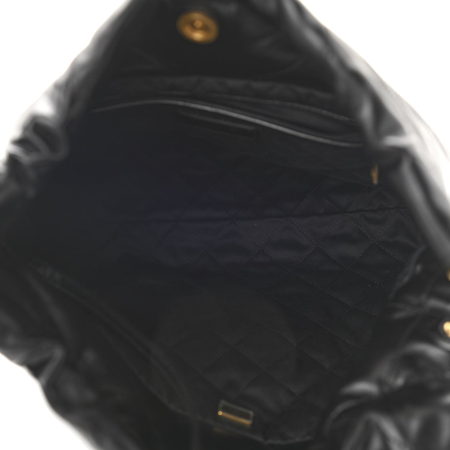 Shiny Calfskin Quilted Small Chanel 22 Black