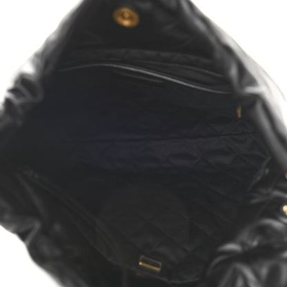 Chanel Shiny Calfskin Quilted Small Chanel 22 Black 6 of 12