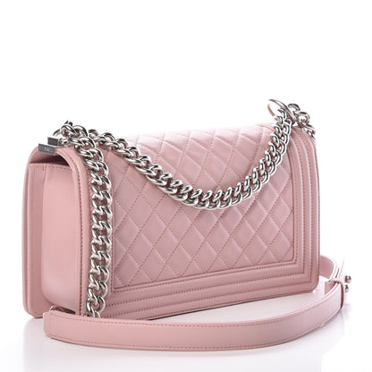 Chanel Calfskin Quilted Medium Boy Flap Light Pink 3 of 10