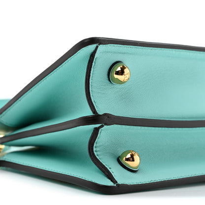 Fendi Shiny Nappa Petite Peekaboo I SEE U Satchel Spring Turquoise 10 of 12