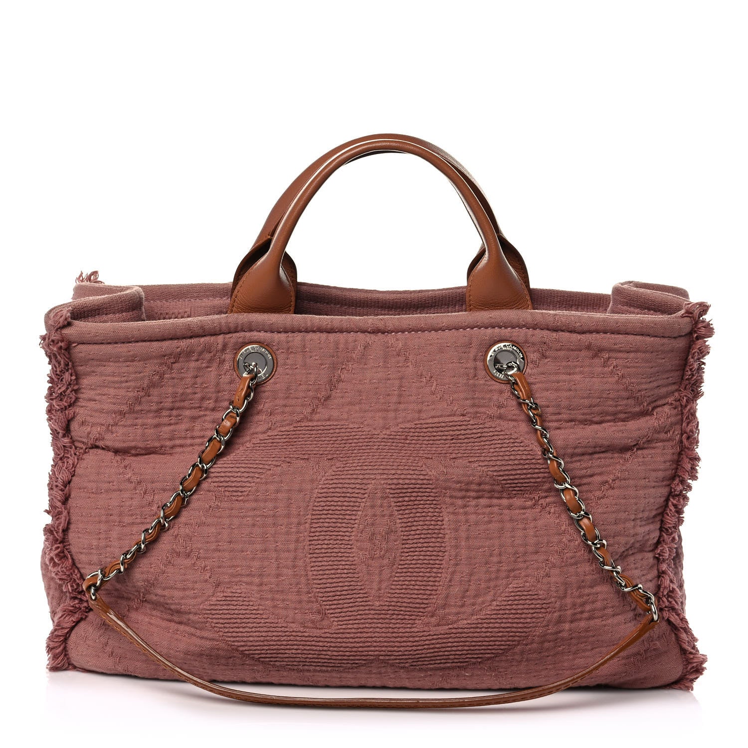 Chanel Canvas Large Double Face Tote Pink 1 of 10