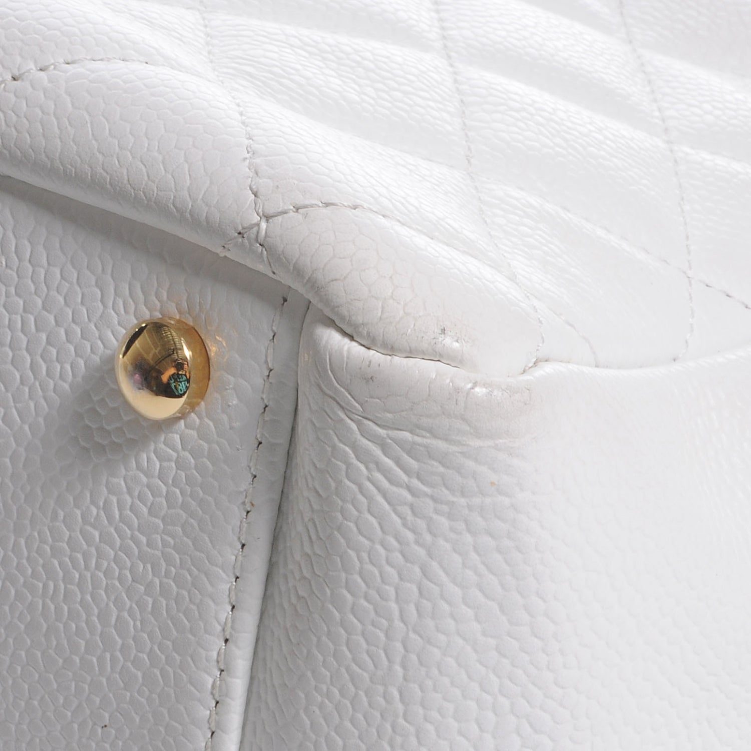 Chanel Caviar Quilted Petit Timeless Tote PTT White 6 of 10