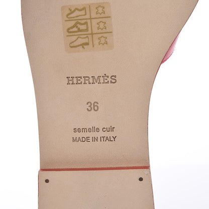 Hermes Calfskin Oran Sandals 36 Red 9 of 11