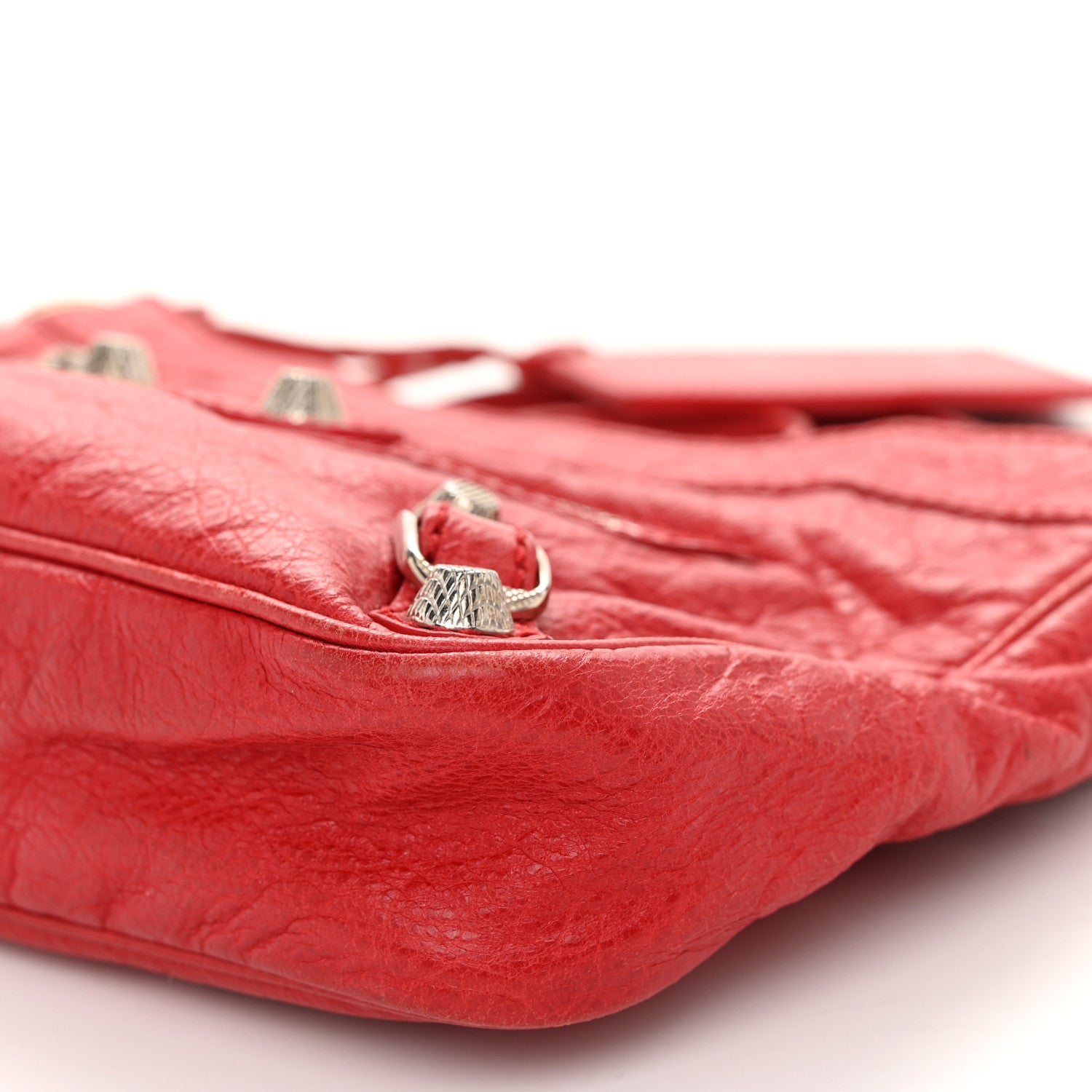 Balenciaga Agneau Giant 12 Silver Hardware Hip Rouge Coquelicot 10 of 13