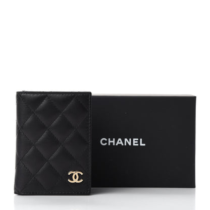Chanel Lambskin Quilted Card Holder Wallet Black 8 of 8