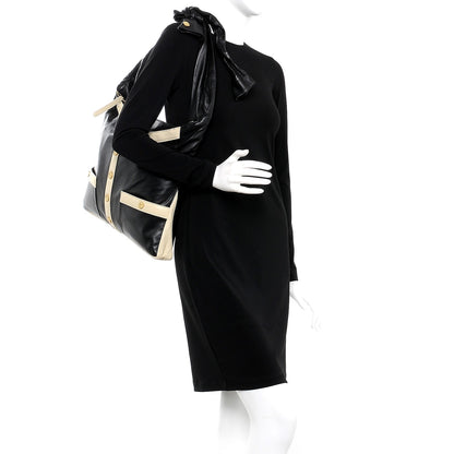 Chanel Lambskin Large Girl Bag Black Beige 2 of 8