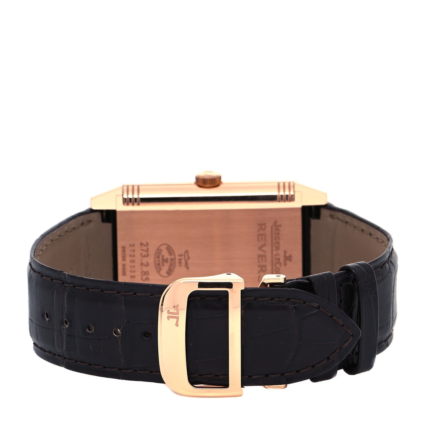 18K Rose Gold Alligator 30mm Grande Reverso Duo Manual Winding Watch Q3742421