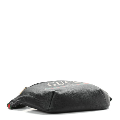 Gucci Grained Calfskin Logo Belt Bag Black 4 of 9