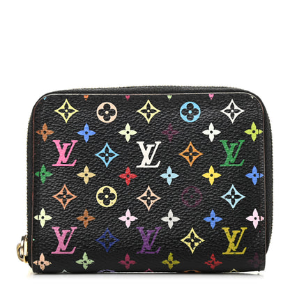 Louis Vuitton Monogram Multicolor Zippy Coin Purse Black Grenade 1 of 9