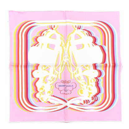 Hermes Silk Brides De Gala Shadow Pocket Square Rose Pale Blanc 1 of 4