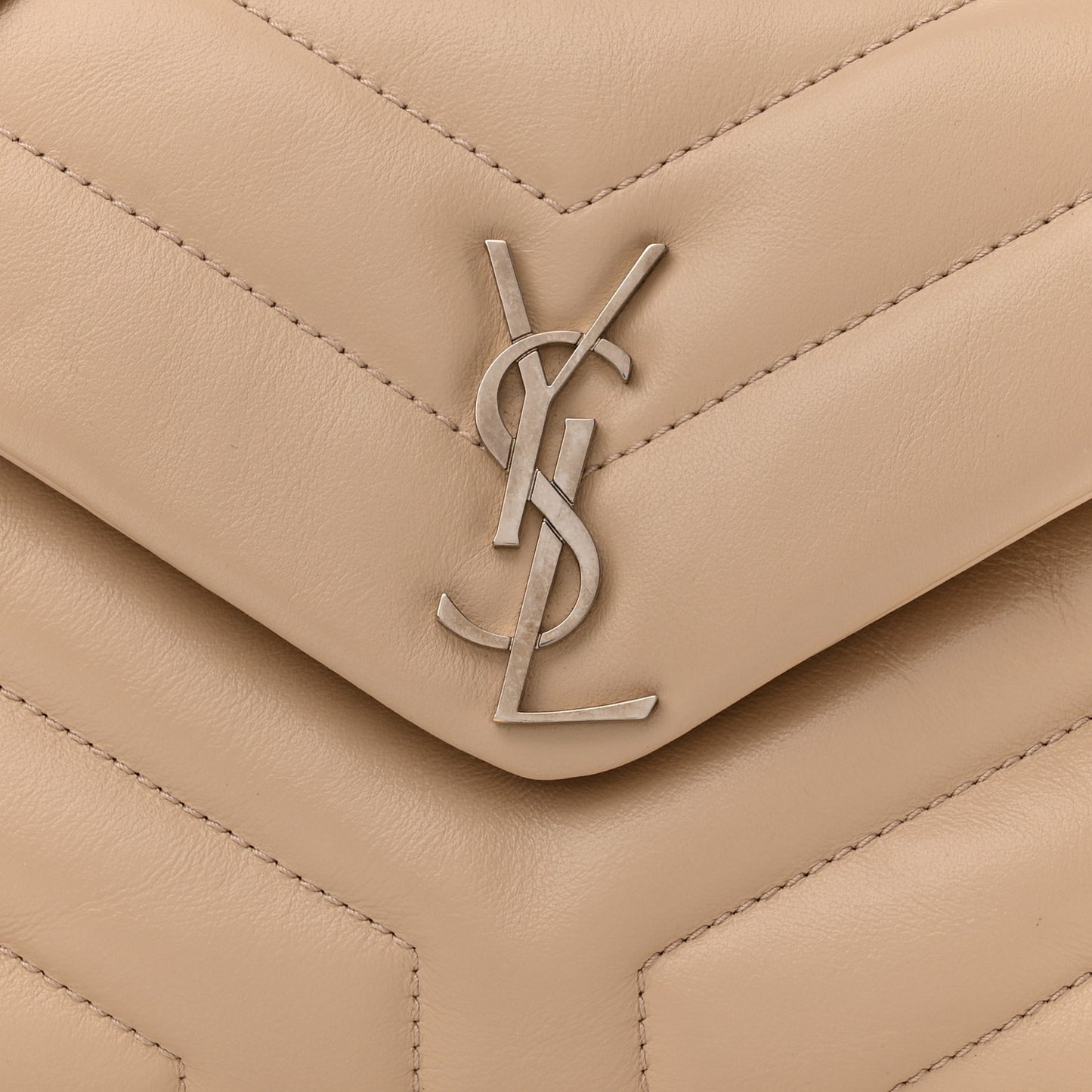 Calfskin Y Quilted Monogram Toy Loulou Crossbody Bag Nude Powder